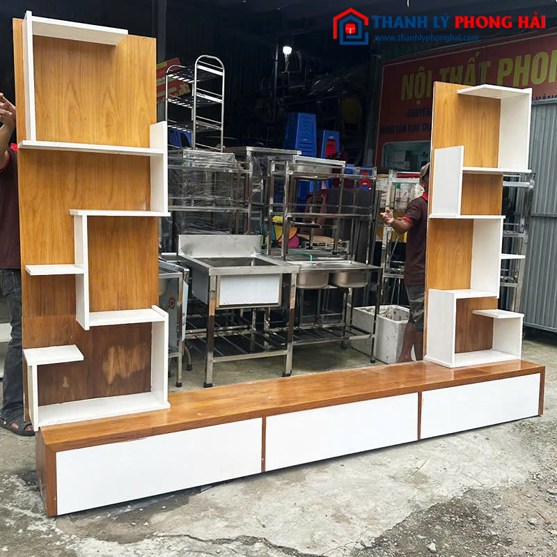 Kệ Tivi 2m8 Cũ Nhiều Ngăn