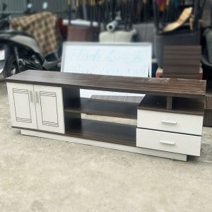 Kệ Tivi Gỗ MDF Cũ 1m8 Màu Nâu Trắng Hiện Đại