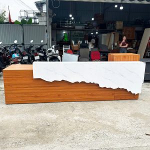 Quầy Lễ Tân 3m Gỗ Công Nghiệp Cũ