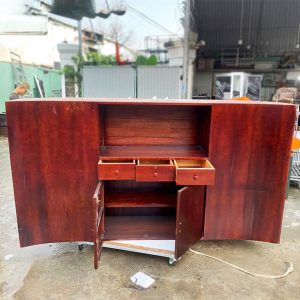 Quầy Lễ Tân Gỗ Tự Nhiên Hoa Sen Cũ Giá Rẻ