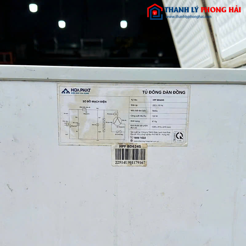 Tủ Đông Hòa Phát HPF Cũ Giá Rẻ