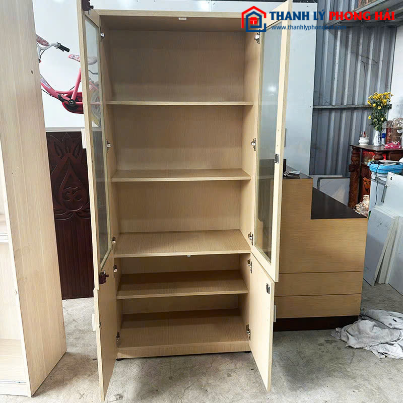Tủ Hồ Sơ Cũ 80cm 5 Tầng Có Kính