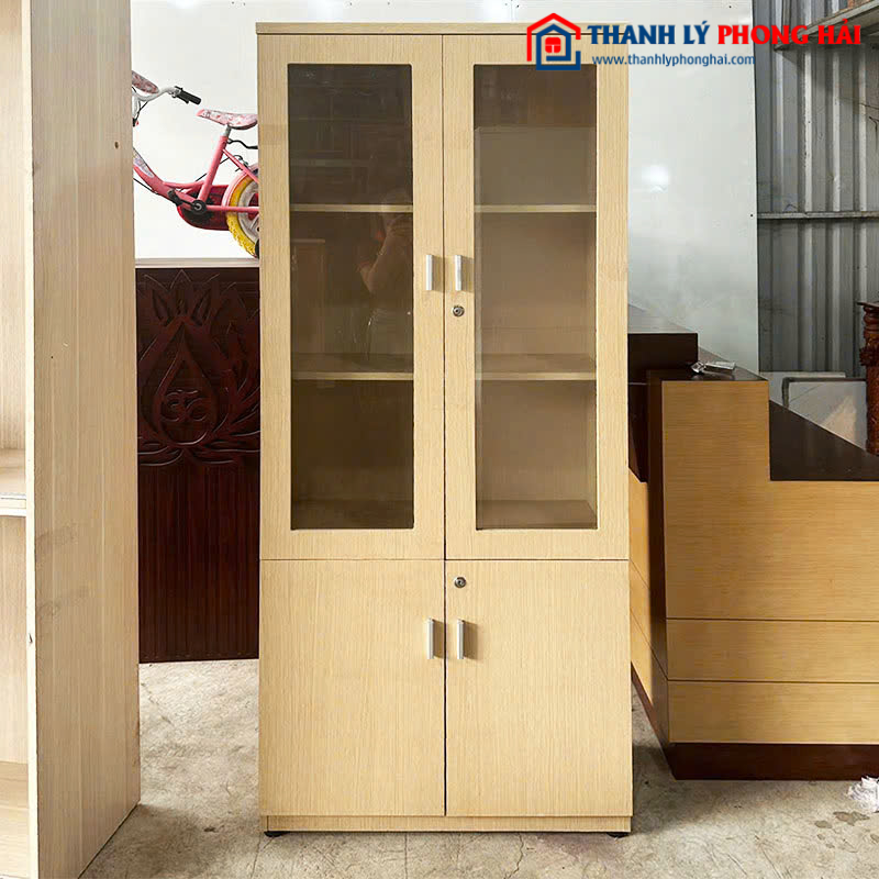 Tủ Hồ Sơ Cũ 80cm 5 Tầng Có Kính