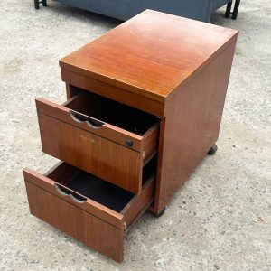 Tủ Tab Gỗ Công Nghiệp Cũ 52cm Hai Ngăn Kéo