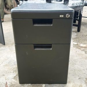 Tủ Tab Văn Phòng 57cm Cũ 2 Ngăn Kéo Màu Đen