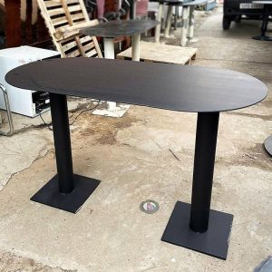 Bàn Cafe Chân Sắt Mặt Oval 1m2 Cũ