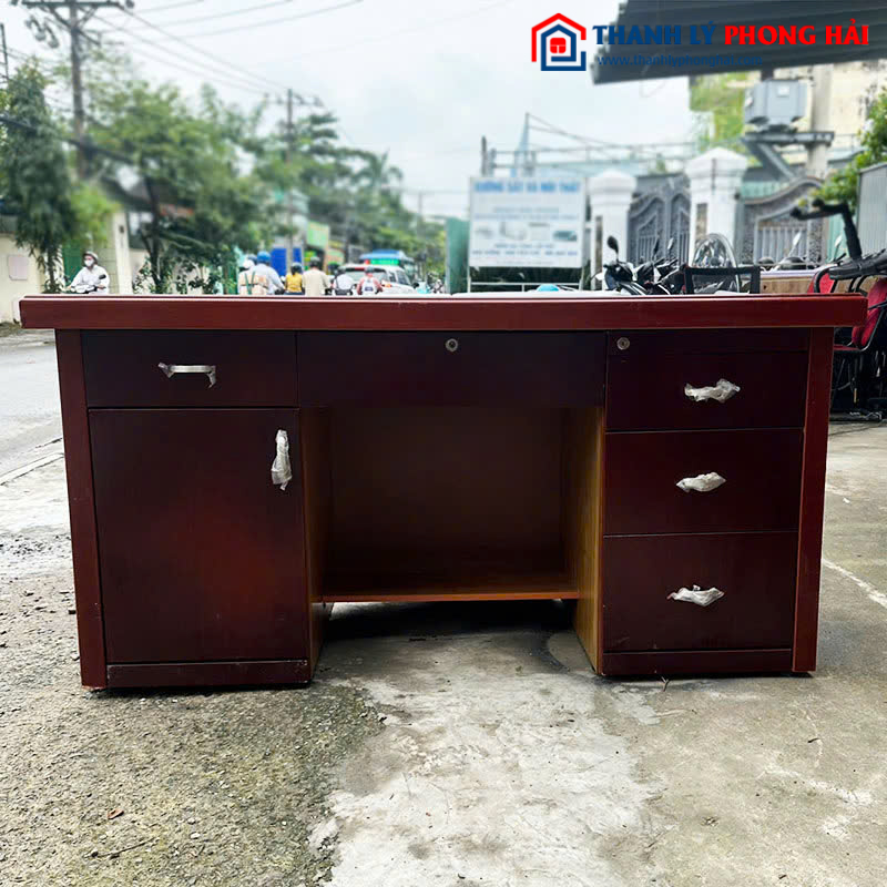 Bàn Giám Đốc Cũ 1m6 Tích Hợp Tủ Hồ Sơ