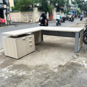 Bàn Giám Đốc Cũ Góc L 2m Kèm Tủ Hồ Sơ