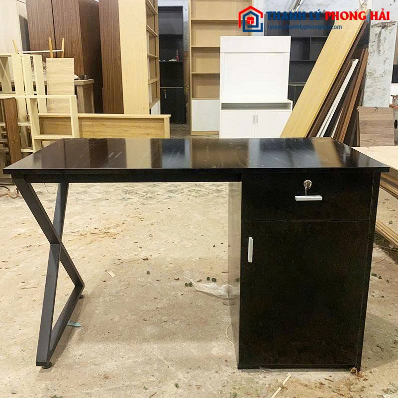 Bàn Làm Việc 1m2 Chân Chữ X Kết Hợp Tủ Hồ Sơ Mới 99%