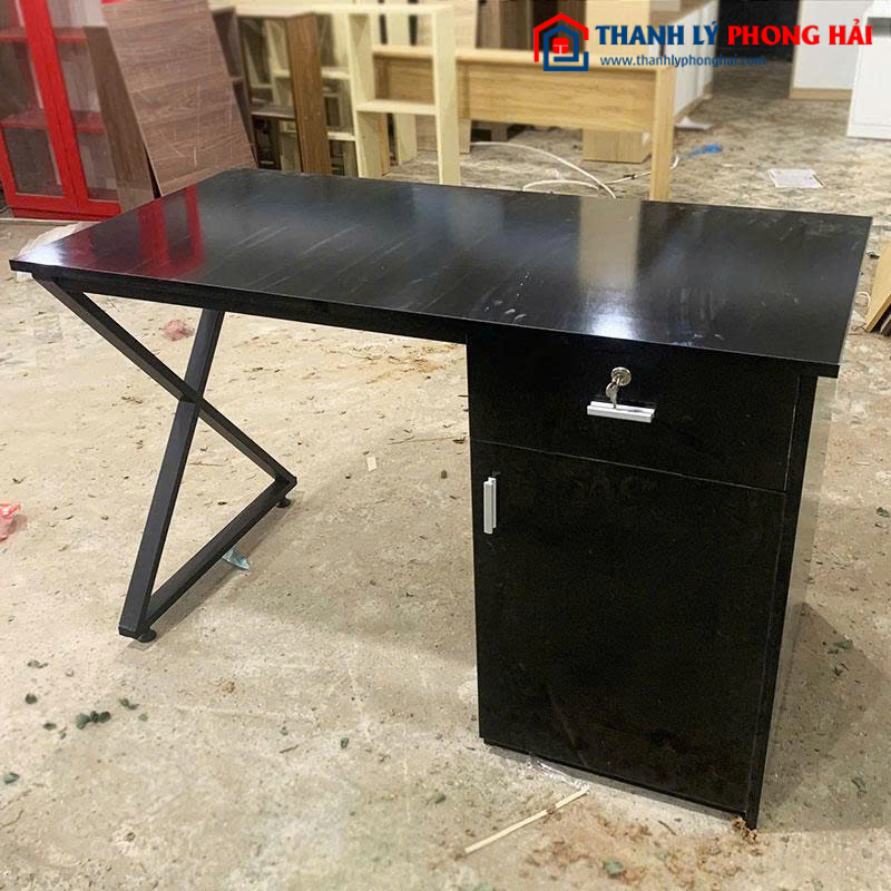 Bàn Làm Việc 1m2 Chân Chữ X Kết Hợp Tủ Hồ Sơ Mới 99%
