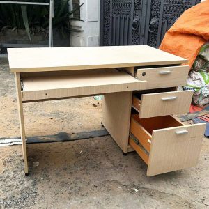 Bàn Làm Việc Gỗ 1m2 Kèm Tủ Hồ Sơ Cũ