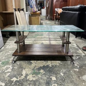 Bàn Sofa 3 Tầng Cũ Mặt Kính 97cm