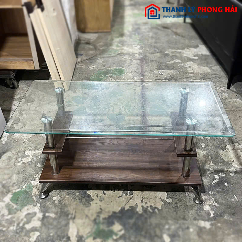 Bàn Sofa 3 Tầng Cũ Mặt Kính 97cm