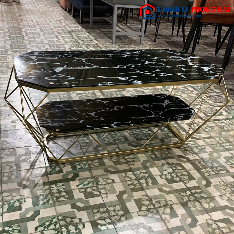 Bàn Sofa Vân Mây Hồng 1m 2 Tầng Mới 99%