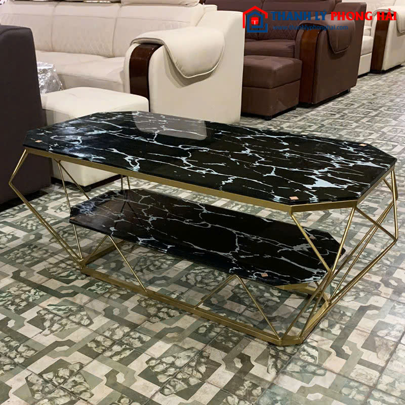 Bàn Sofa Vân Mây Hồng 1m 2 Tầng Mới 99%