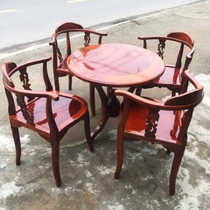 Thanh Lý Bộ Bàn Trà 88cm Gỗ Tràm 5 Món Mới 99%