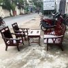 Bộ Salon Gỗ Cũ 1m6 Phong Cách Cổ Xưa