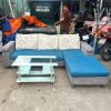 Bộ Sofa Góc L Cũ 2m1 Bọc Vải Giá Rẻ