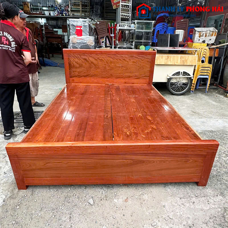 Giường Gỗ Xoan Cũ 1m6 Chắc Chắn, Bền Đẹp