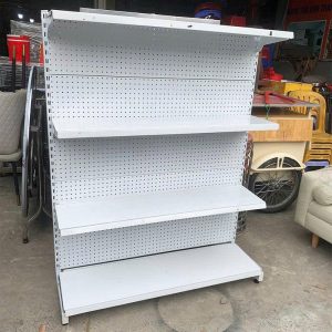 Kệ Sắt 4 Tầng Cũ 1m2 Màu Trắng