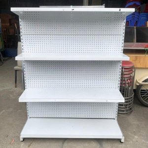 Kệ Sắt 4 Tầng Cũ 1m2 Màu Trắng