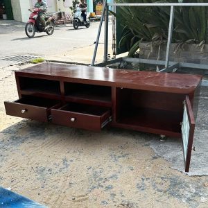 Kệ Tivi Gỗ Tự Nhiên Cũ 1m5 Có Hộc Kín