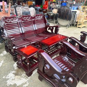 Salon Gỗ Cũ 5 Món 1m85 Chạm Khắc Cổ Điển