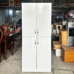 Tủ Trưng Bày Cũ 4 Cánh 1m75 Màu Trắng