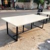Bàn Họp 2m46 Chân Sắt Mặt Gỗ Công Nghiệp Cũ