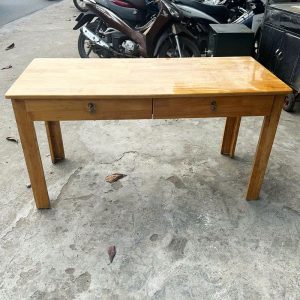 Bàn Làm Việc Gỗ Cũ 1m Có 2 Ngăn Kéo