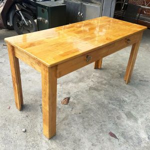 Bàn Làm Việc Gỗ Cũ 1m Có 2 Ngăn Kéo