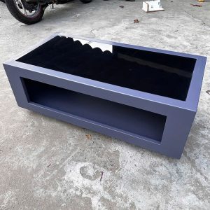 Bộ Sofa Góc L 2m6 Bọc Vải Nâu Đỏ Kèm Đôn