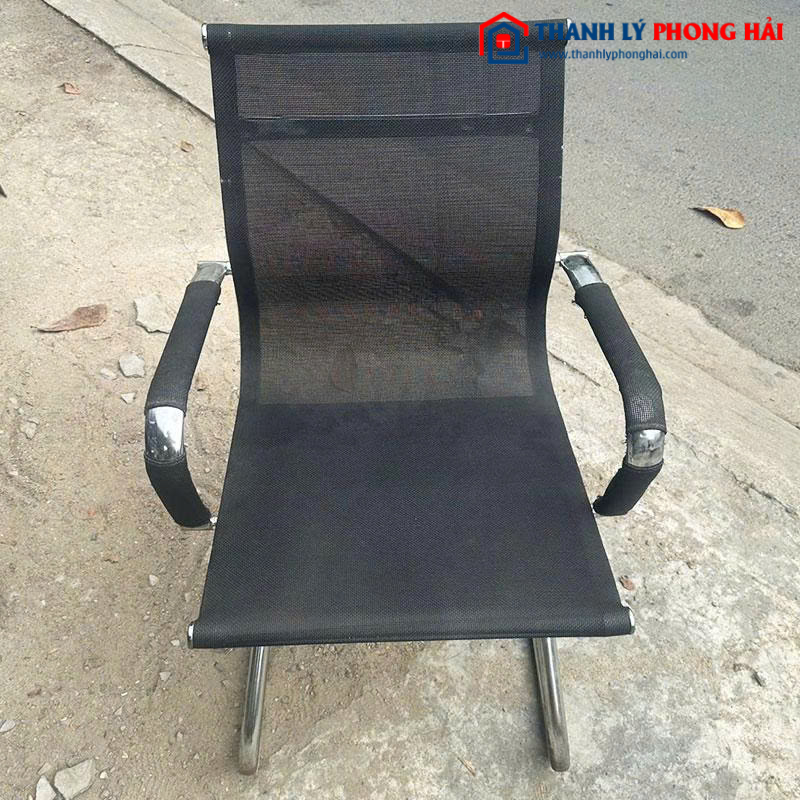 Ghế Chân Quỳ Lưng Lưới Thấp Cũ Chân Inox