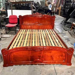 Giường Gỗ Gõ Đỏ Cũ 1m6 Đẹp Sang Trọng
