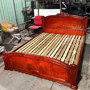 Giường Gỗ Gõ Đỏ Cũ 1m6 Đẹp Sang Trọng