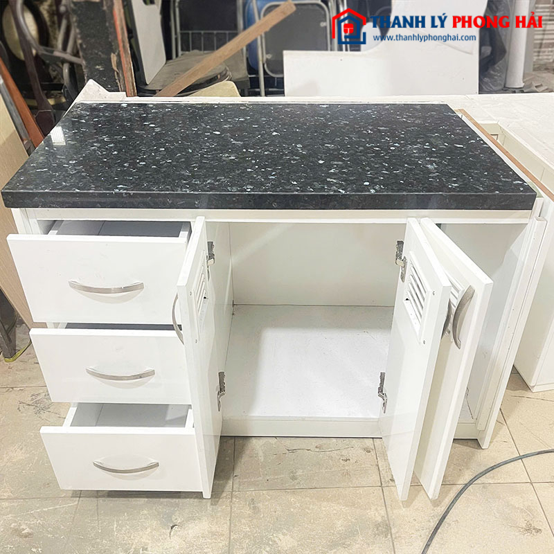 Hệ Tủ Bếp Trên Dưới Góc L Cũ 1m6