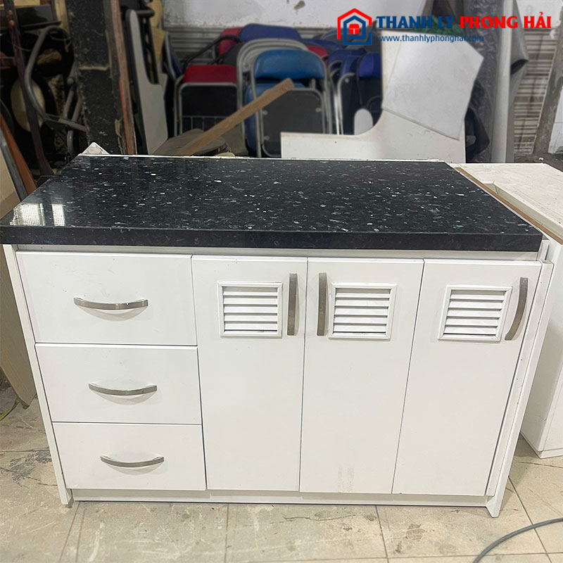 Hệ Tủ Bếp Trên Dưới Góc L Cũ 1m6