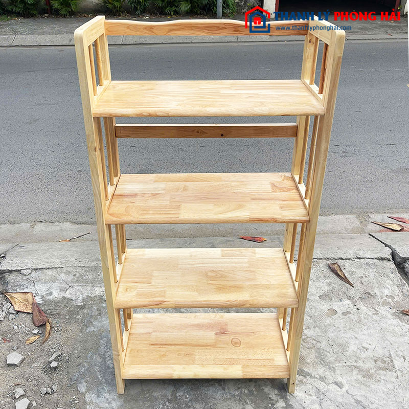 Kệ Sách Gỗ Tự Nhiên 63cm 4 Tầng Mới 99%