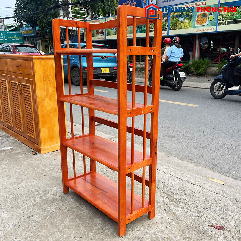 Kệ Sách Gỗ Tự Nhiên 63cm 4 Tầng Mới 99%