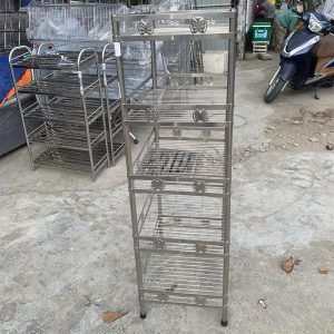 Thanh Lý Kệ Inox 57cm 5 Tầng Mới 99%