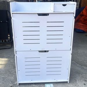 Tủ Giày Gỗ Màu Trắng 60cm Cánh Lật Cũ