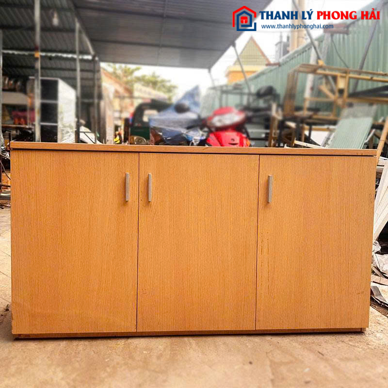 Tủ Hồ Sơ Cũ Gỗ Công Nghiệp Cũ 1m4 3 Cánh