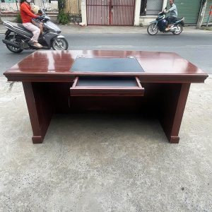 Bàn Giám Đốc Cũ Gỗ Công Nghiệp Nâu 1m6 Cũ