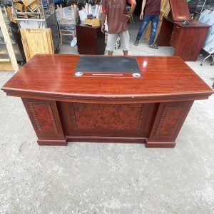 Bàn Giám Đốc Cũ Gỗ Công Nghiệp Nâu 1m6 Cũ