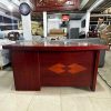 Bàn Giám Đốc Gỗ Công Nghiệp 1m4 Màu Nâu Đỏ Cũ