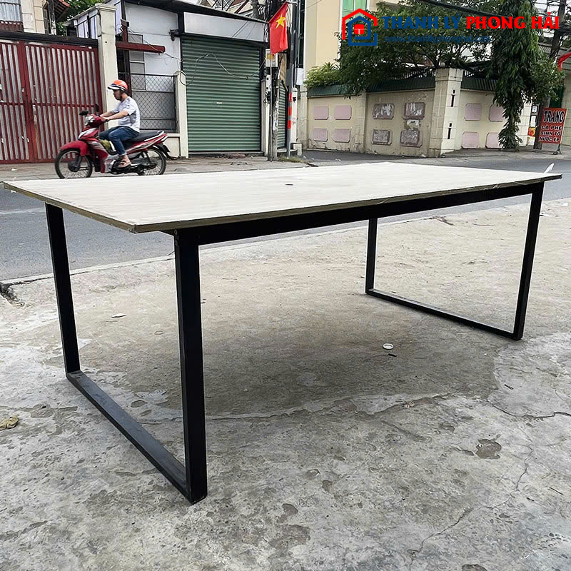 Bàn Họp Chân Chữ U Cũ Mặt Gỗ 2m