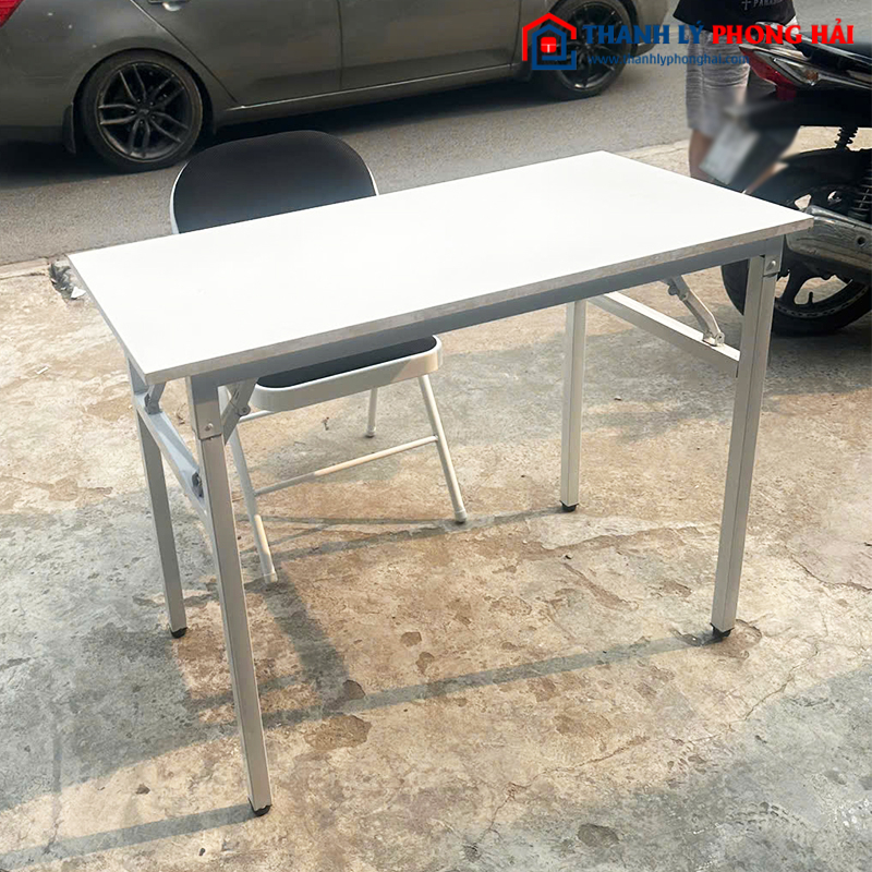 Bàn Làm Việc Chân Sắt Gấp Gọn 1m Cũ