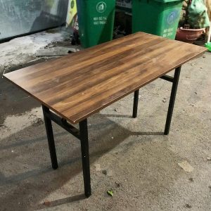 Bàn Làm Việc Cũ Chân Gấp Mặt Gỗ 1m