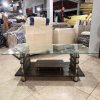 Bàn Sofa Cũ 2 Tầng Mặt Kính 1m