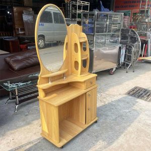 Bàn Trang Điểm Gỗ Tự Nhiên Kèm Gương 80cm Cũ